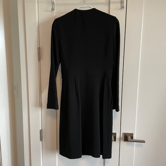 Diane Von Furstenberg Classic LS Triacetate Blend Midi Wrap Dress Blk Sz 8 NWT - Picture 7 of 16